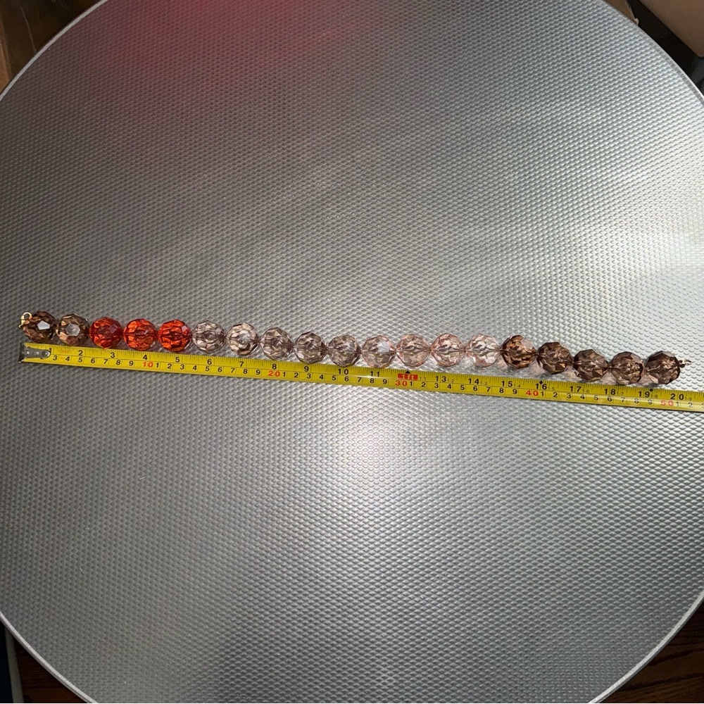 Florian multicolor pink faceted large bead necklace - Picture 5 of 5